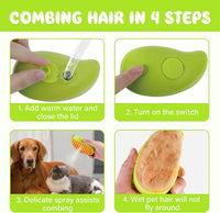 Brosse à Vapeur 3 en 1 pour Chien et Chat