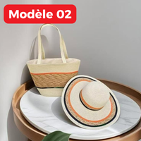 PROMO: Ensemble Sac et Chapeau en paille